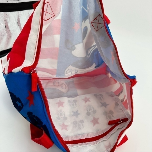 DISNEY Mickey Mouse American Flag Canvas Tote Bag Like New - Picture 4 of 13